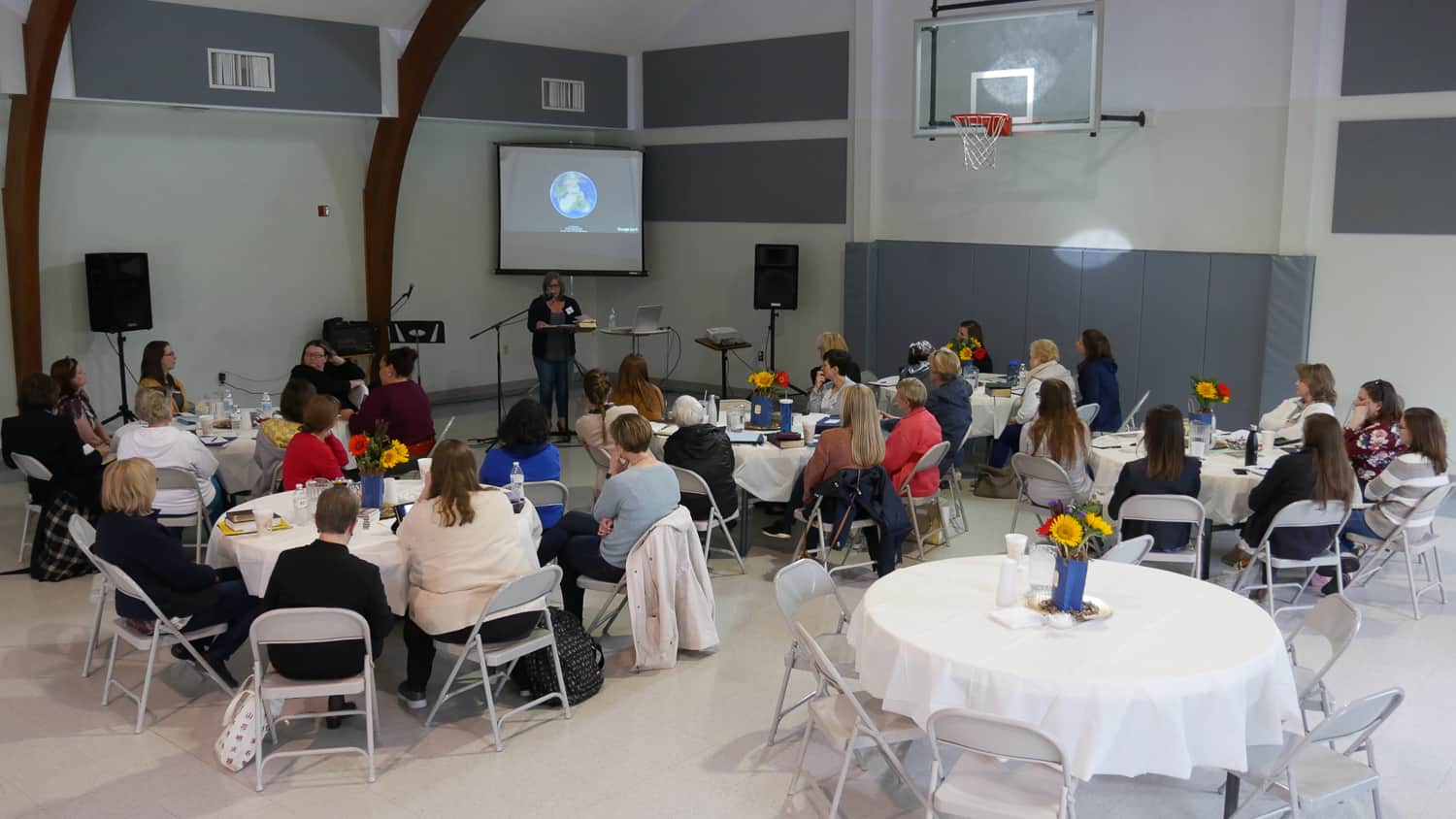 Gathering in fellowship hall